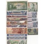 Colombia (16), small collection date range 1949 to 2001, including 1 Peso oro dated 1953 (Pick398)