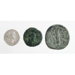 Divus Antoninus Pius silver denarius, struck Rome Mint 162 A.D., by Marcus Aurelius and Lucius