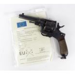 Revolver: An Italian Great War Bodeo Model 1889 10.35mm service revolver. Deactivated to current E.