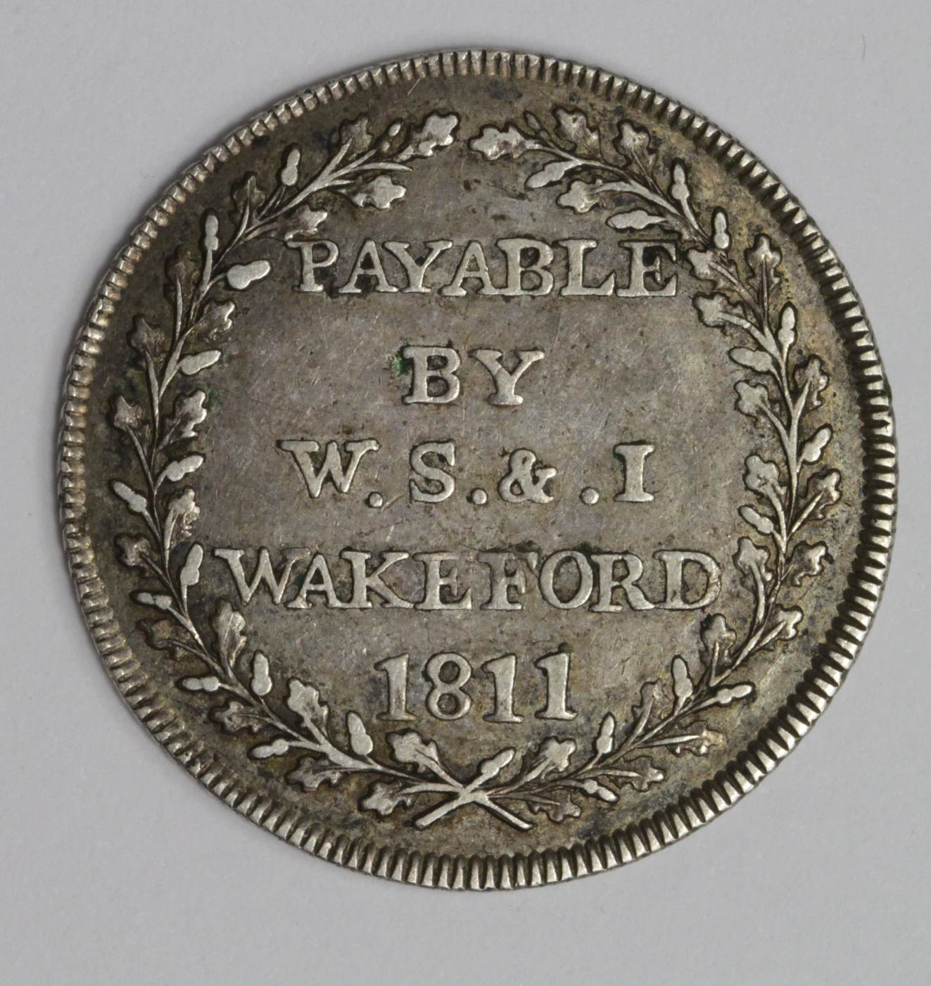 Token, 19thC: Andover, W.S. & I. Wakeford Shilling 1811, VF - Image 2 of 2