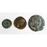 Antoninus Pius bronze hemidrachm, of Alexandria, Egypt, reverse:- Nilus reclining, F, with a British