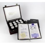 World Silver Proof Crown-size coins (44) all with a Royalty theme. FDC in hard plastic capsules with