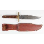 Bowie Knife by A.Wright & Son Sheffield, very clean, in matched scabbard
