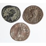 Probus billon antoninianus, reverse:- Providentia, exhibiting some silvering, F, with a ditto but of