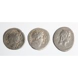 Roman Republican silver denarii of M.Sergius Silius 116-115 B.C., Sear 163, VF second of L.Julius