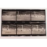 Football World Cup Mexico 1970, 20x13" silver gelatin enlarged contact sheet photo of Banks great