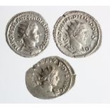 Roman Imperial silver antoniniani of Gordian III, reverse:- Providentia, Sear 8634, GVF, second,