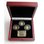 Tristan da Cunha Gold Crowns 2010 a 3-coin set "1936 - The Year of the Three Kings" Proof FDC in the