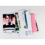 Football Autographs - collection of Signed white cards / Tickets / Compliment Slips, etc. Inc