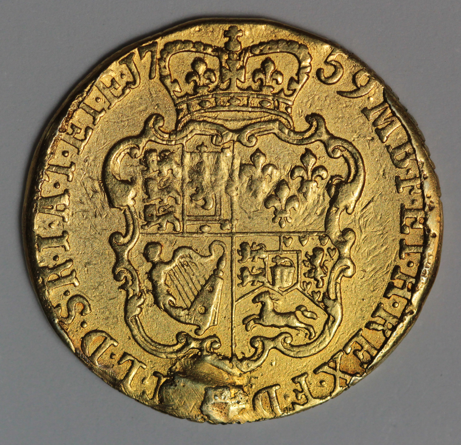 Guinea 1759 cleaned ex jewellery, ideal space filler - Image 2 of 2