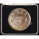 British Commemorative Medal, silver d.63mm: 175th Anniversary of the Battle of Waterloo, by the