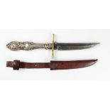 German Solingen made Hunting dagger in matched scabbard, this with minor repair