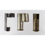 Rifle Muzzle Covers: 1) Brass muzzle cover for the 1872 Model Martini-Henry. Rifle number '542' to