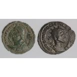 Quintillius, billon antoninianus, Rome Mint 270 A.D., reverse:- Laetitia standing left, holding