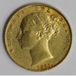 Sovereign 1871S shieldback, Sydney Mint, Australia, S.3855, VF