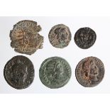 Constantius small bronze, VF, Tetricus bronze, GVF/NVF, Fausta bronze, VF, Severus II as Caesar,