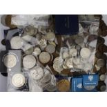 GB & World Coins, mixed including Crowns and small quantities of World and GB Pre-47 silver.