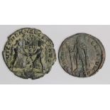 Decentius Caesar under Magnentius, billon maiorina, reverse:- Two Victories with shield type, Sear