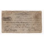 Wales Provincial note Carmarthen Bank, 5 Pounds dated 23rd October 1828, series 371, for Waters,