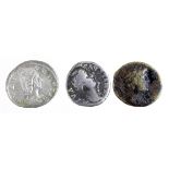 Diva Faustina Senior, silver denarius, from the 'AVGVSTA' series, F with a ditto but of Julia Domna,