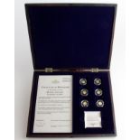 Windsor Mint issue "Icons of a Nation". A six medallion set each struck in 14ct gold to a proof