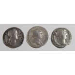 Trajan silver denarius, reverse:- Pax seated left, Dacian captive kneeling at her feet, Sear 3162,