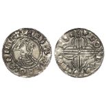 Cnut silver penny, Quatrefoil type. Spink 1157, reverse reads:- +GODRIC ON COL, Colchester Mint,
