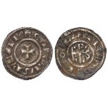 Carolingian, French silver denier of Charlemagne, Milan Mint, weight 1.13g., which is light for