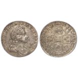 Shilling 1723 SSC, second bust, S.3648, GVF with some surface impurities.