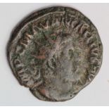 Marius billon antoninianus, reverse:- Victory, see Sear p.378, scarce, GF/NF