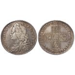 Halfcrown 1745/3 D.Nono, LIMA below bust, S.3695, lightly toned VF/GVF