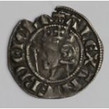 Scottish silver penny of Alexander III, 24 points, straight sided lettering, open 'C', thick-