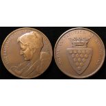 British Academic Medal, bronze d.49mm: The Royal Institution of Cornwall, 'The Lady Mary Trefusis