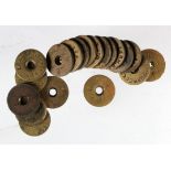 Bag containing approx 20 brass butt marker discs for SMLE rifles, from WW1 & WW2. All have