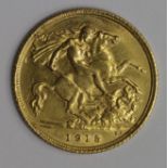 Half Sovereign 1915S, Sydney Mint, Australia, nEF