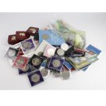 GB & World Coins & Sets, a shoebox full, including 60 cupro-nickel crowns, 1.5KG world kiloware,