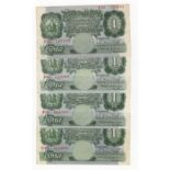 Mahon & Catterns (4), a range of 1 Pound notes, Mahon (2) issued 1928 & Catterns (2) issued 1930 (