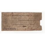 Huddersfield Bank 1 Guinea dated 22nd August 1806, for Perfect, Seaton, Brook + Co with 'Perfect'