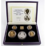 Pistrucci Centenary Collection 1893 - 1993, comprising Gold Five Pounds to Half Sovereign set and an