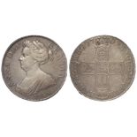 Crown 1703 Tertio, VIGO below bust, S.3576, toned VF