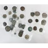 Ancient Jewish bronzes x 26, one Byzantine, two Persian, average F [c.30]