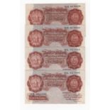 Peppiatt 10 Shillings (4), a consecutively numbered pair of 1948 Unthreaded notes serial 40L