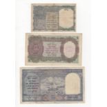 India (3), a set of King George VI portrait notes, 10 Rupees issued 1943 signed C.D. Deshmukh (TBB