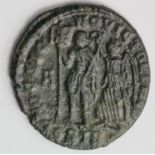 Vetranio 1 March to 25 December 350 A.D., billon maiorina, Siscia Mint, reverse reads:- HOC SIGNO