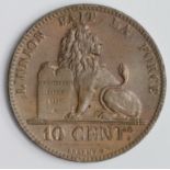 Belgium copper 10 Cents 1832 EF trace lustre.