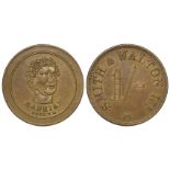 Token, 19th/early 20thC : Brass 1/- token of the Smith & Walton Ltd 'Hadrian' Paint Works in
