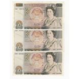 Gill 50 Pounds (3) Pictorial Series D issued 1988, includes a consecutively numbered pair, (B356,