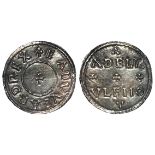 Edward the Elder silver penny, Small Cross / Moneyers name in two lines, Spink 1087, moneyer