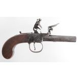 Late 18th century flintlock boxlock pocket pistol signed B-Guest, London