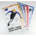 Winter Olympics Nagano 1998, collection of four page programmes issued daily by Panasonic. Daily
